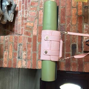 Saia yoga mat and leather carry case/bag
